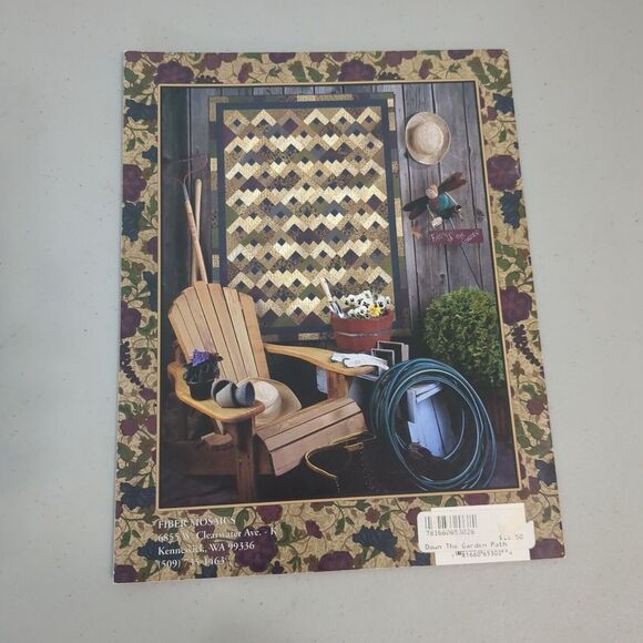 Down the Garden Path Quilt Pattern book 6 Designs by Leslie Beck, Fiber Mosaics - Picture 2 of 3